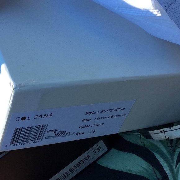 Solsana Union SS gladiator lace up sandals Black 6 - Picture 4 of 6